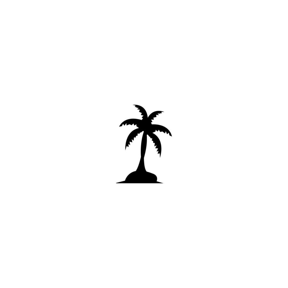 árbol de coco icono imagen ilustración vector diseño playa paisaje símbolo