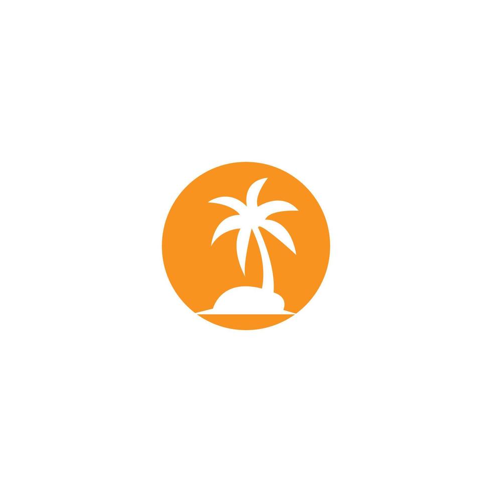 coconut tree icon image illustration vector design beach scenery symbol