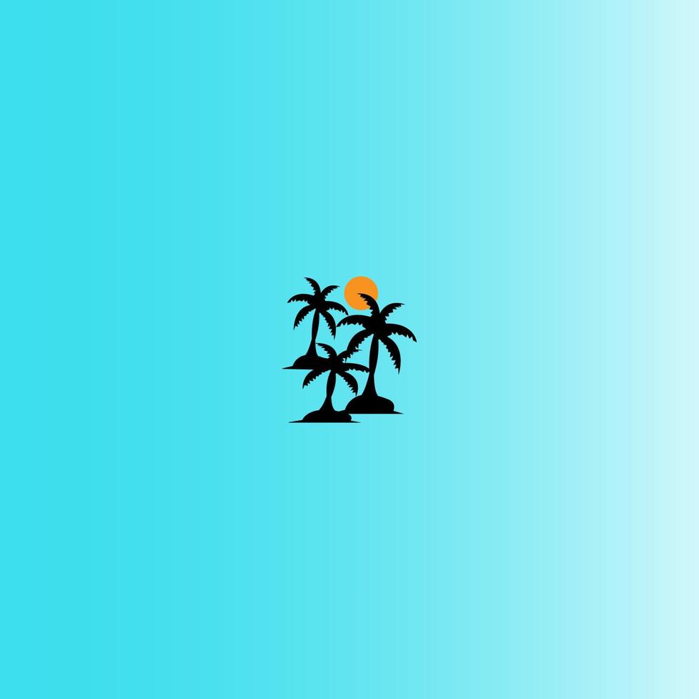 coconut tree icon image illustration vector design beach scenery symbol