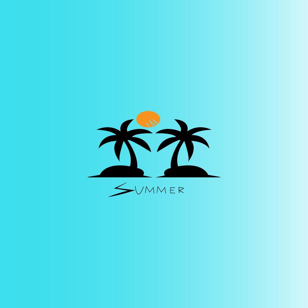 coconut tree icon image illustration vector design beach scenery symbol