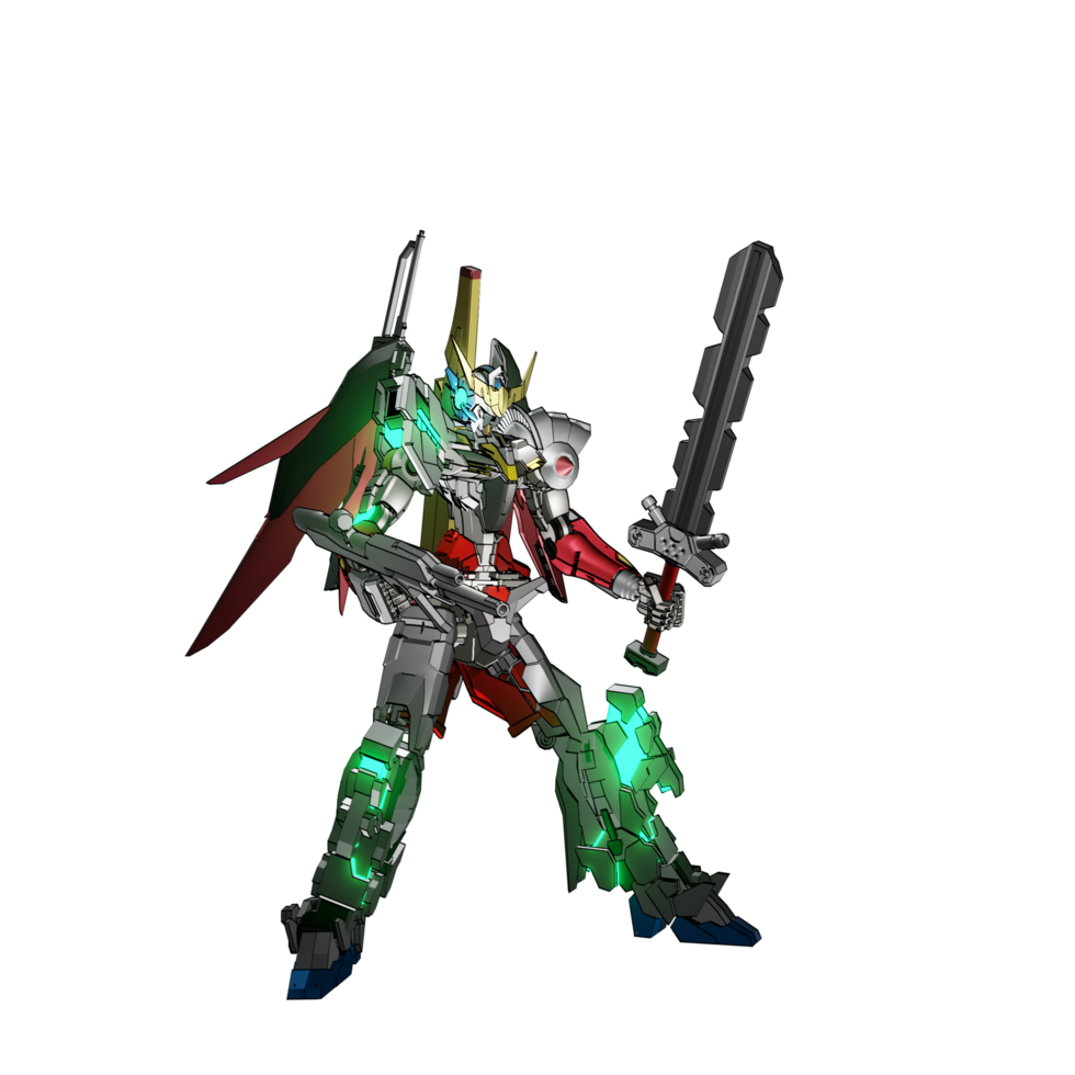 Mecha prêt à attaquer png