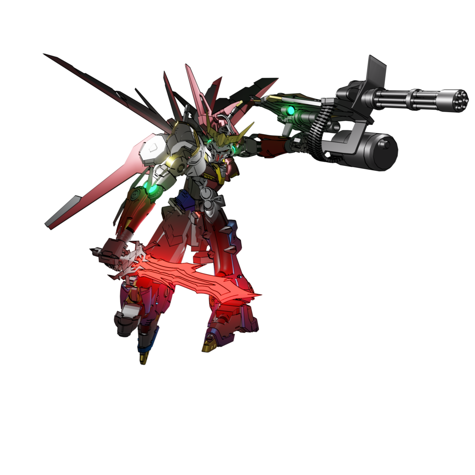 mecha redo till ge sig på png