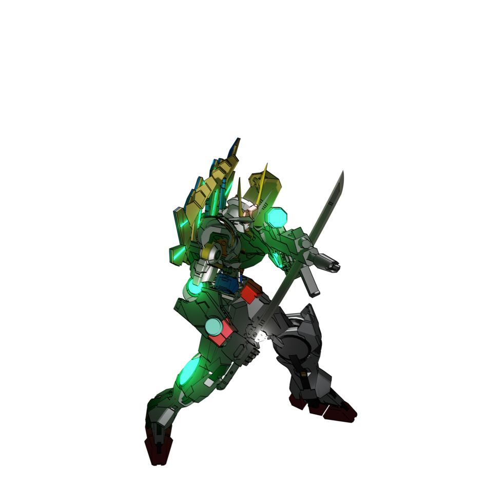 Mecha attack pose png