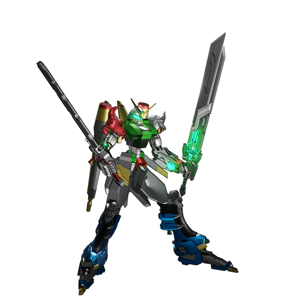 Mecha attack pose png
