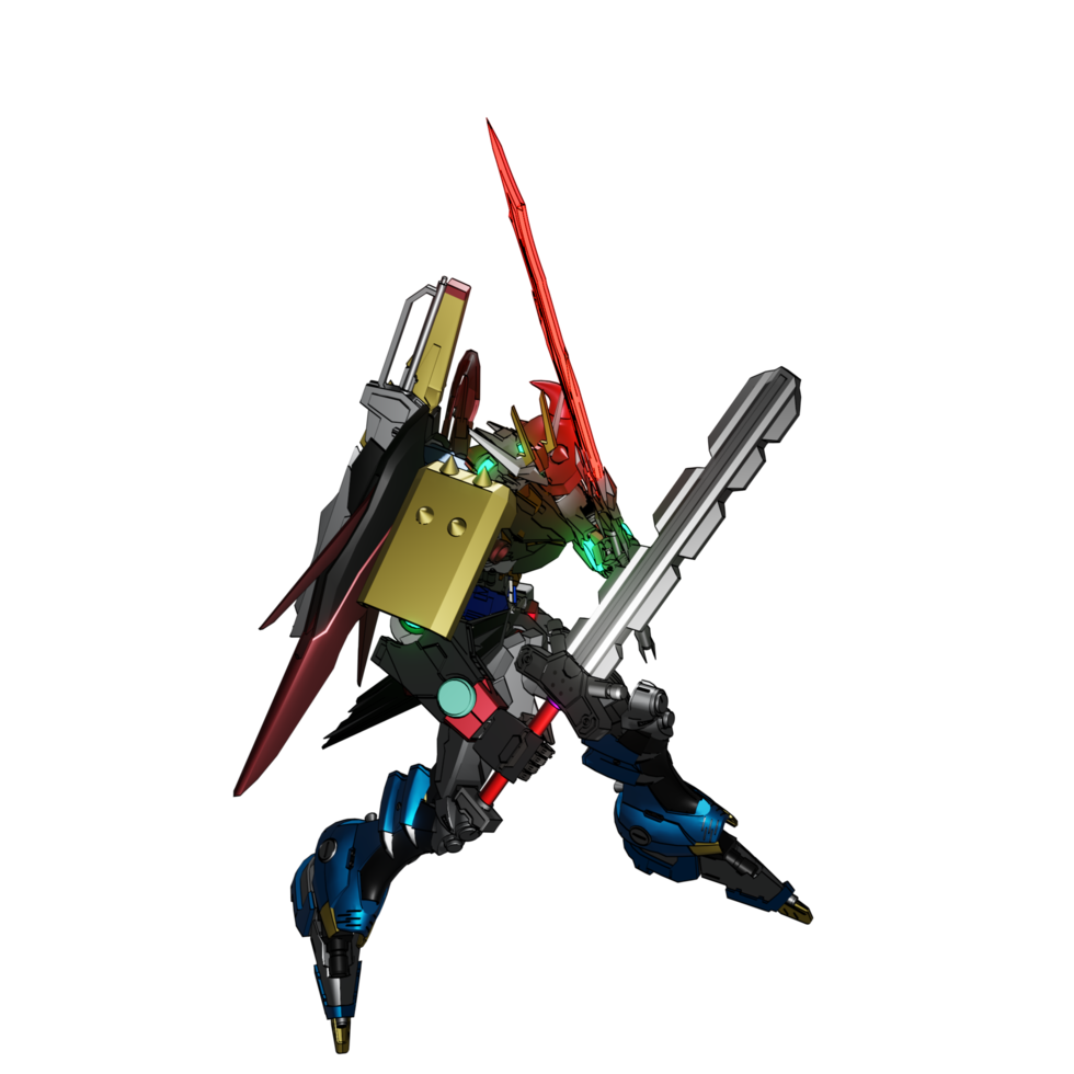 Mecha attack pose png