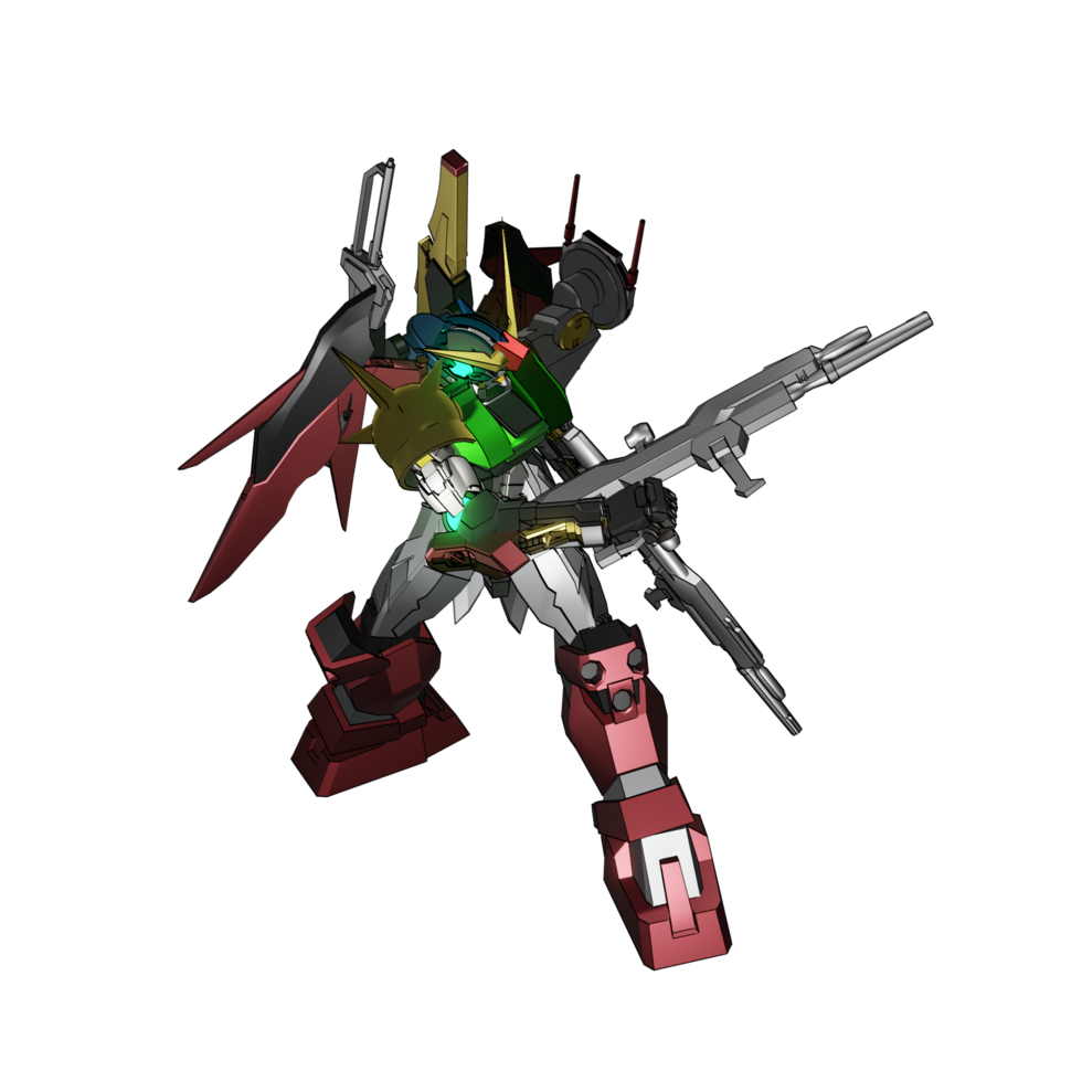 pose de ataque mecha png