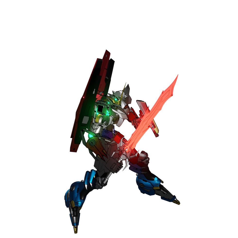 Mecha attack pose png