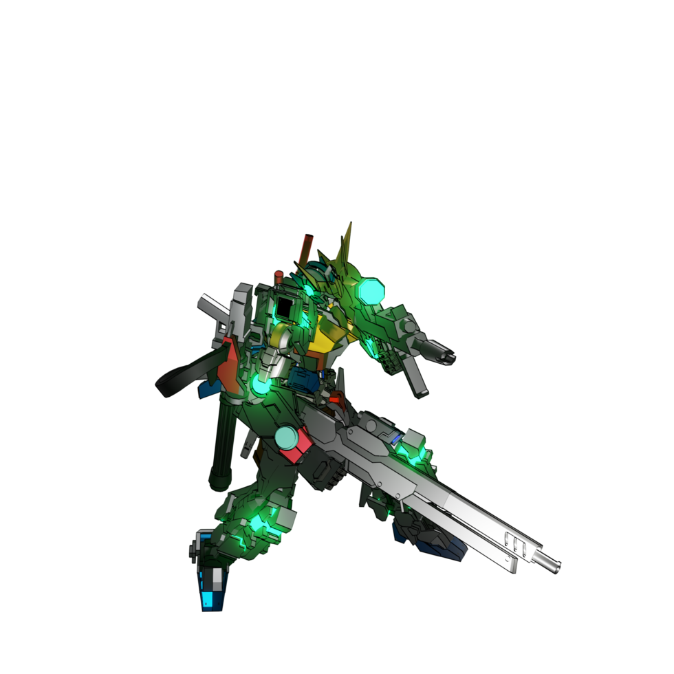 pose de ataque mecha png