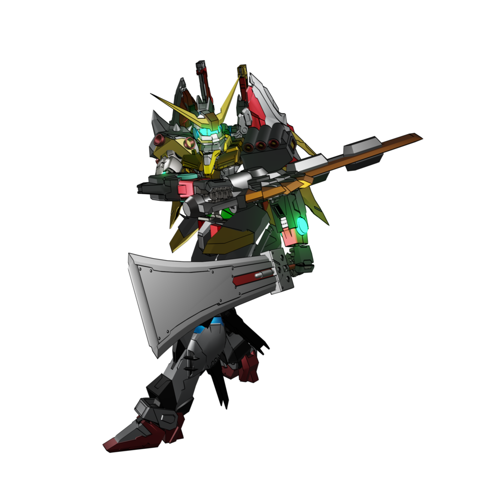 pose de ataque mecha png