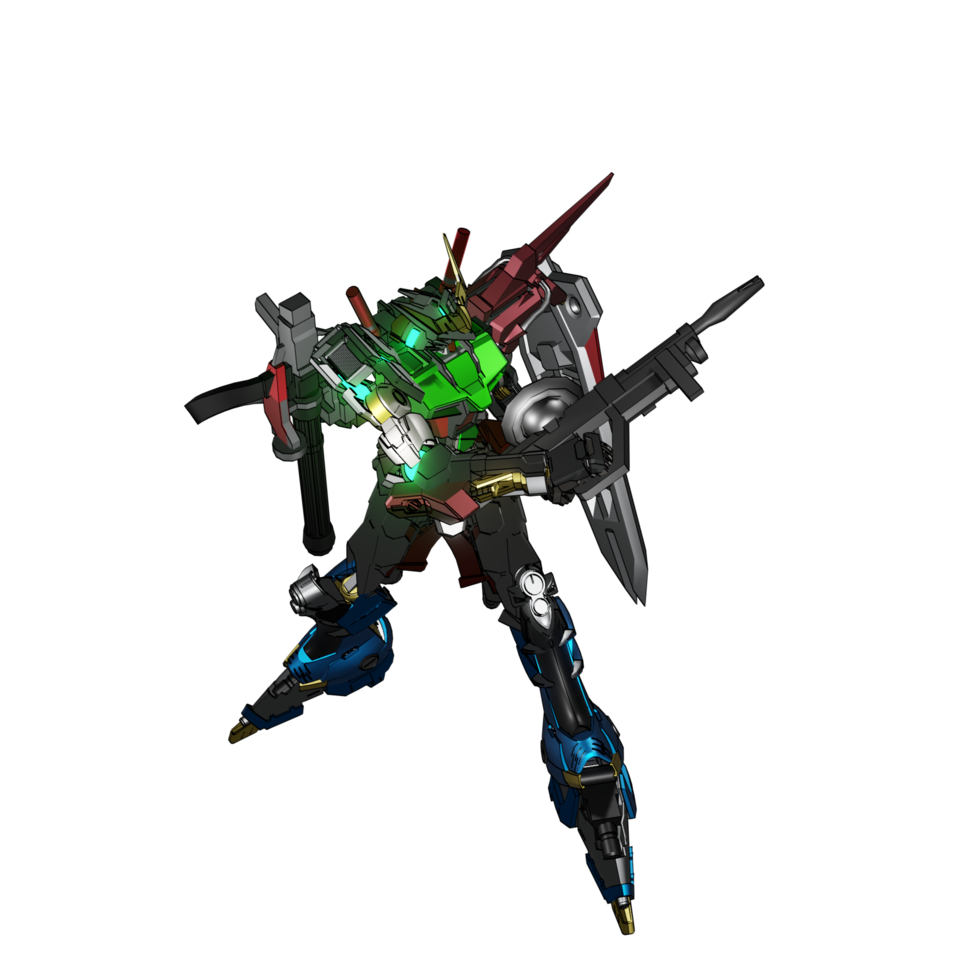 mecha redo till ge sig på png