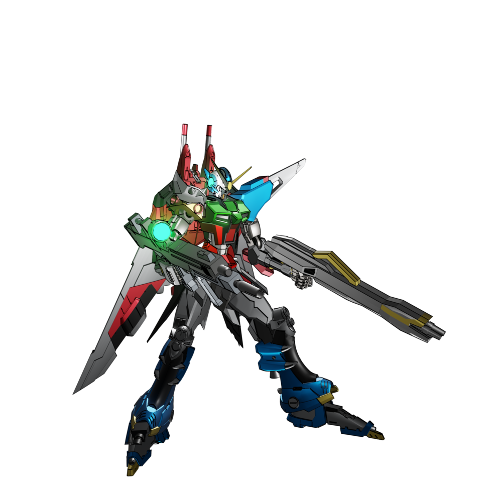 Mecha attack pose png