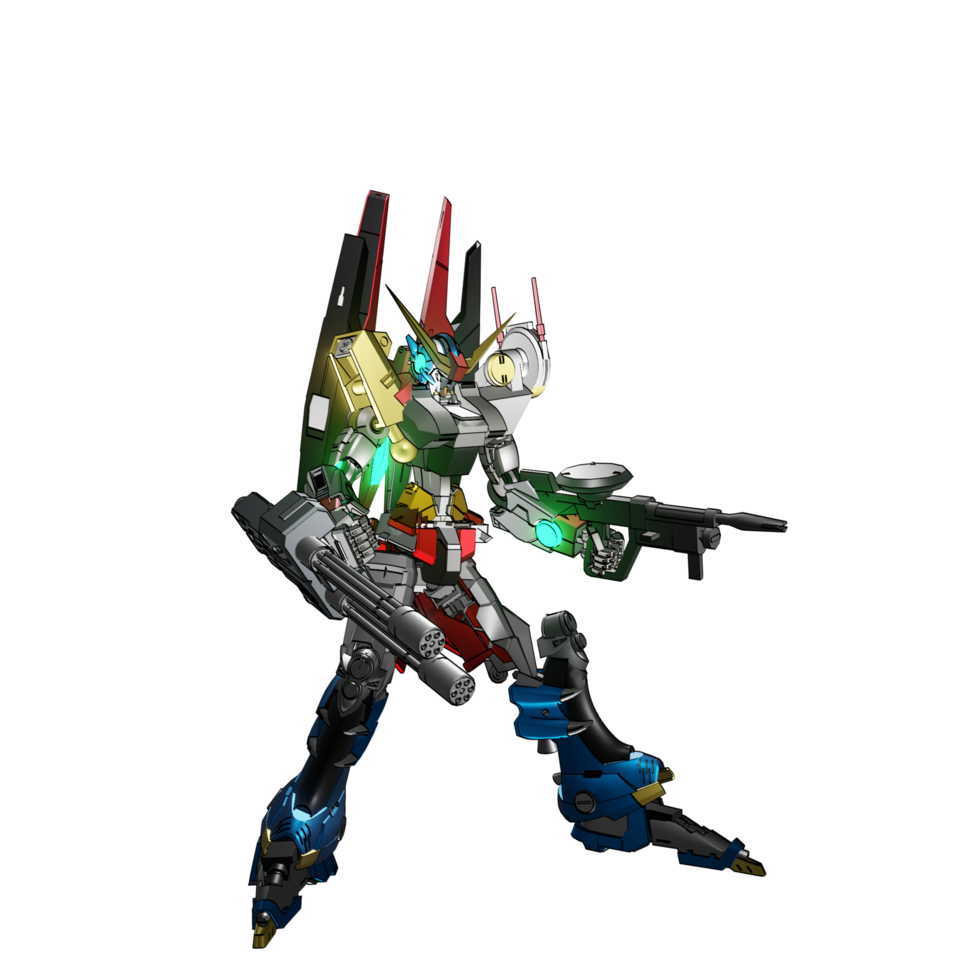 Mecha attack pose png