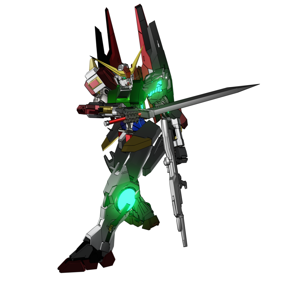 pose de ataque mecha png