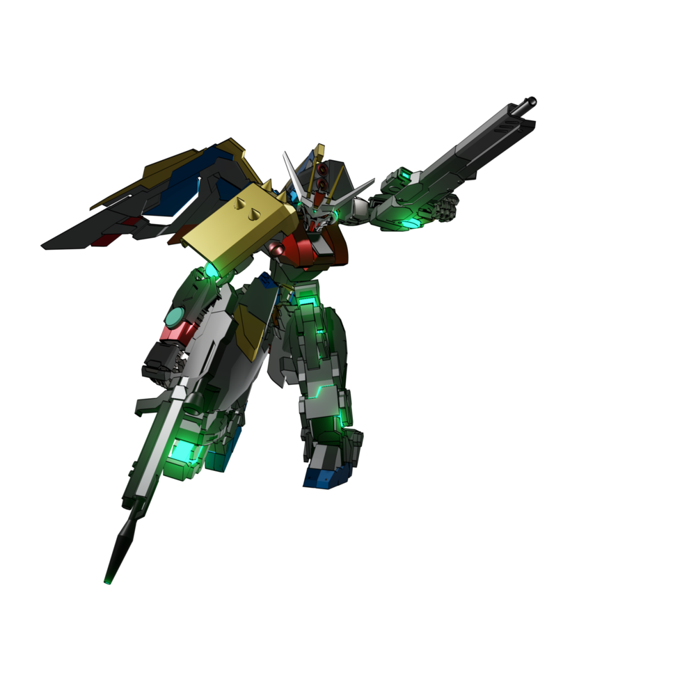 Mecha attack pose png