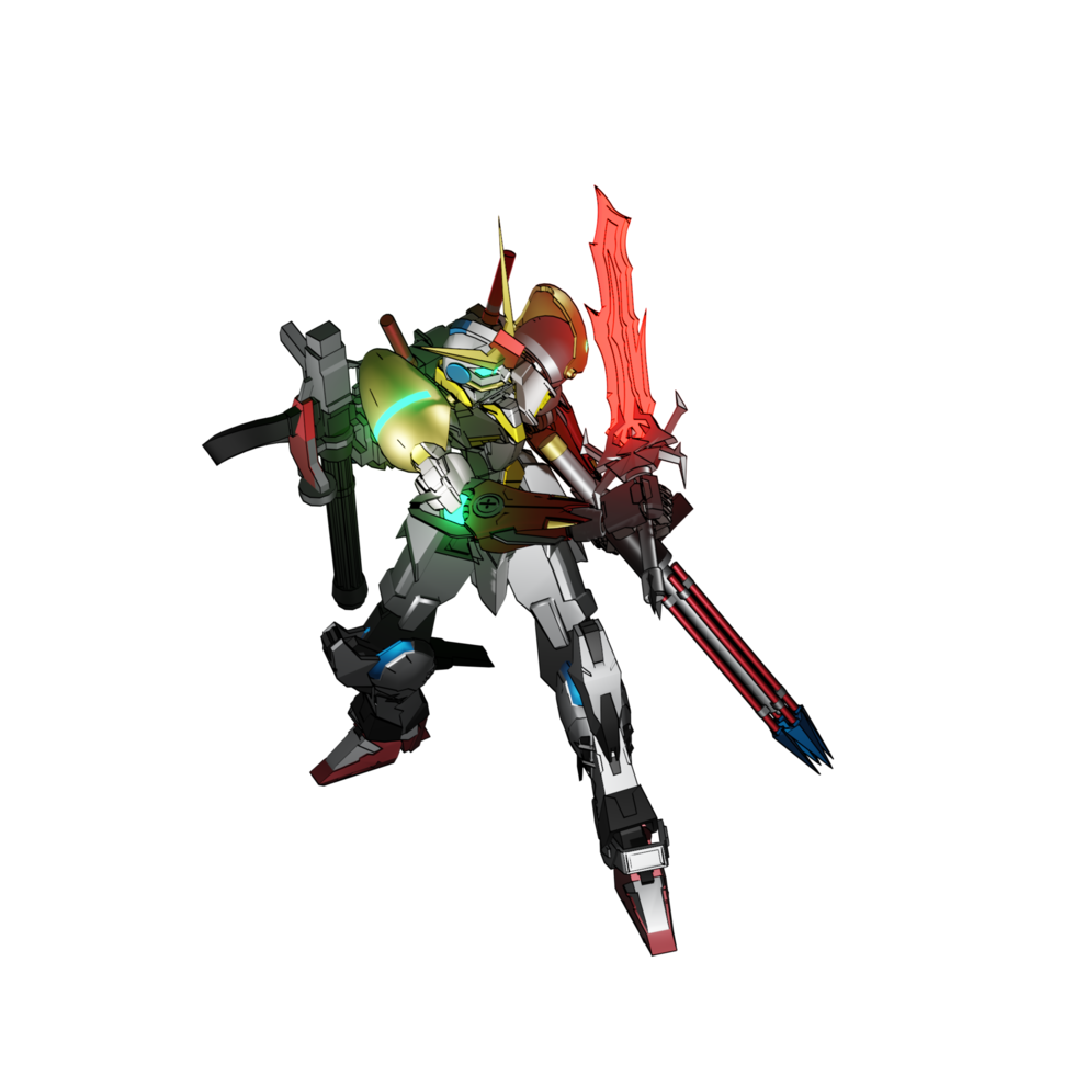 pose de ataque mecha png