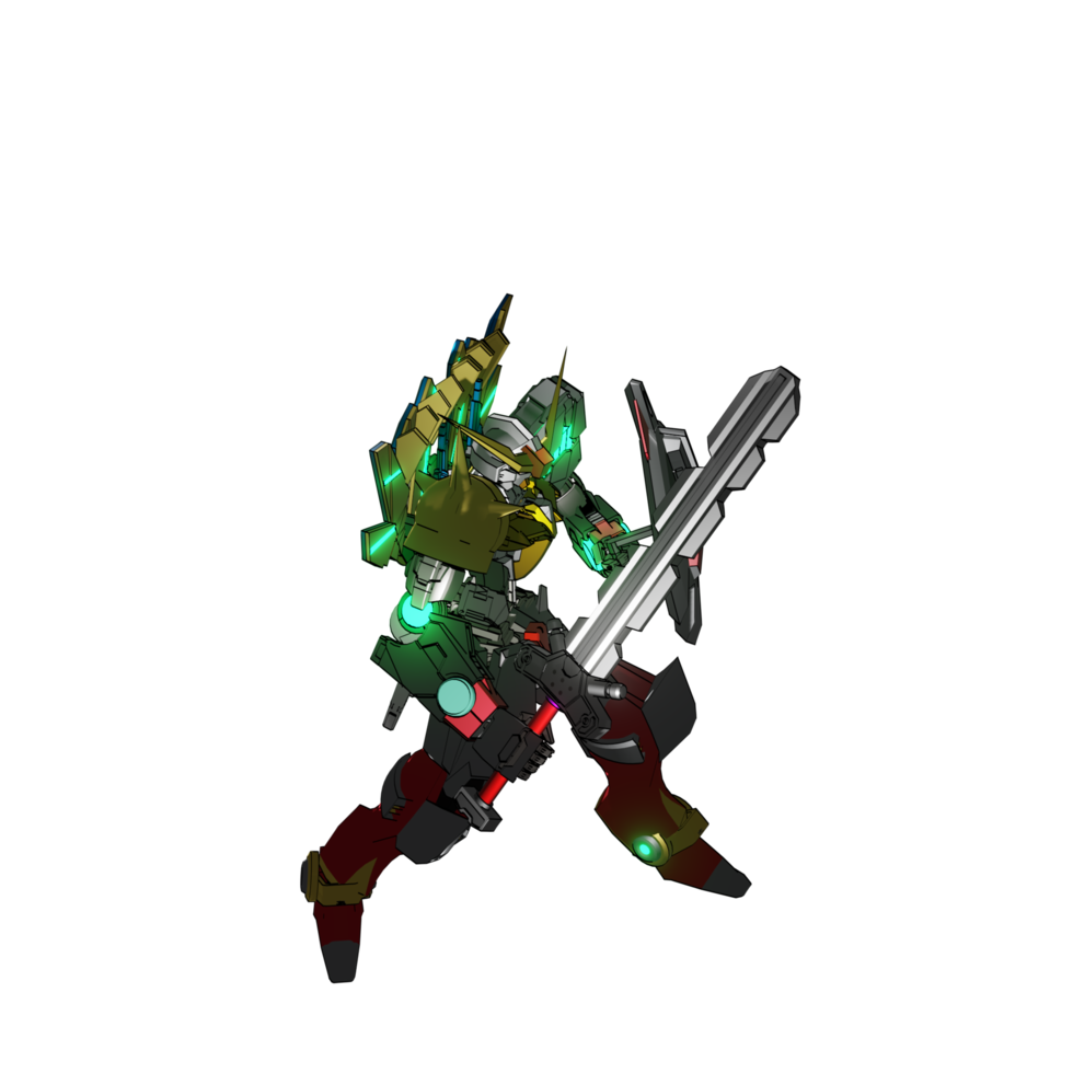 Mecha attack pose png