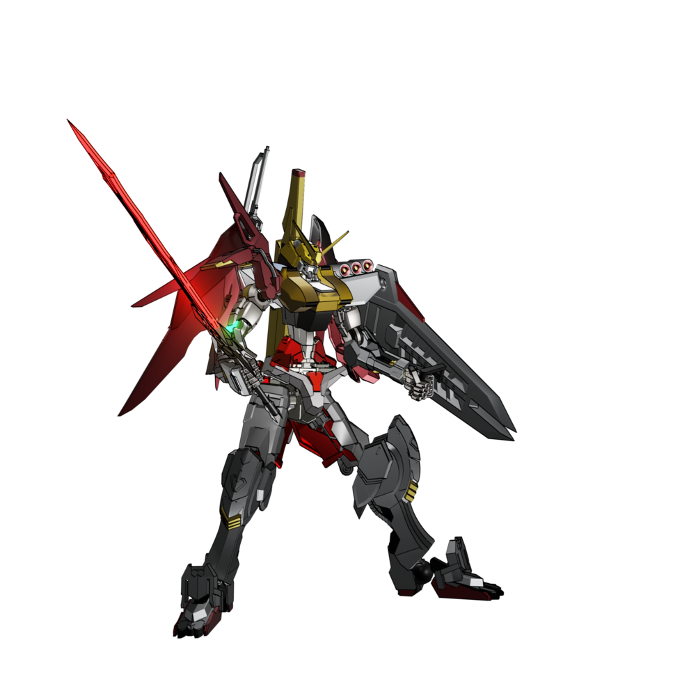 pose de ataque mecha png