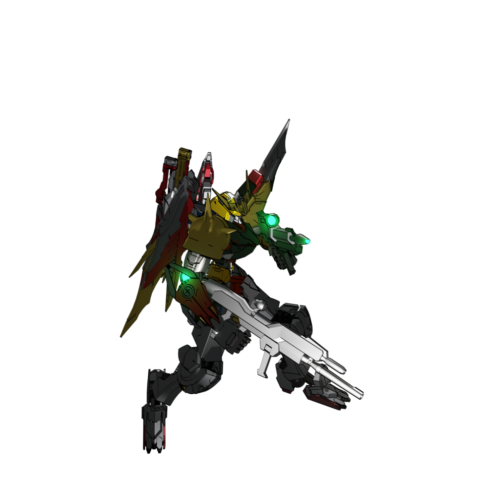 pose de ataque mecha png