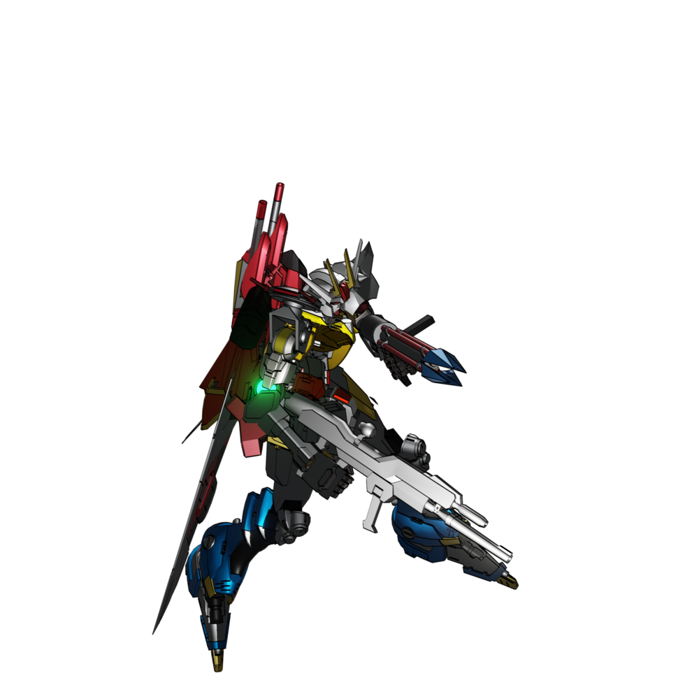 Mecha attack pose png