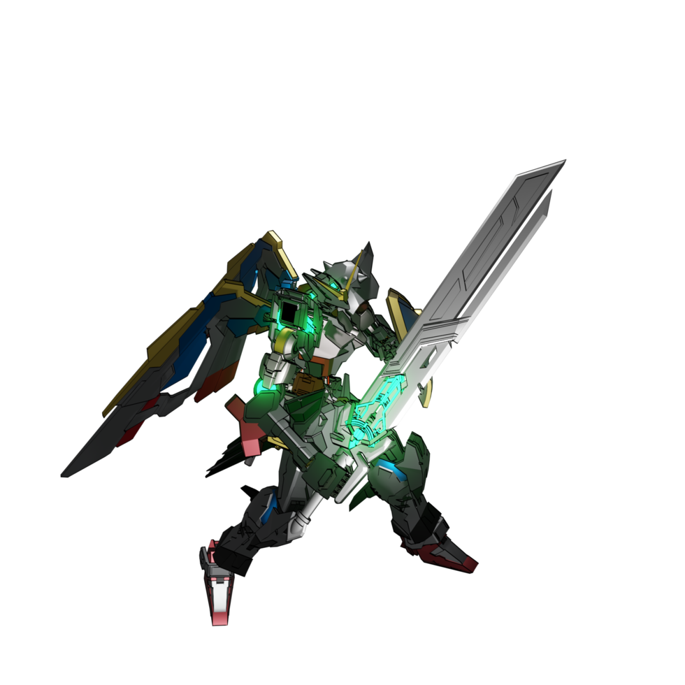 Mecha attack pose png