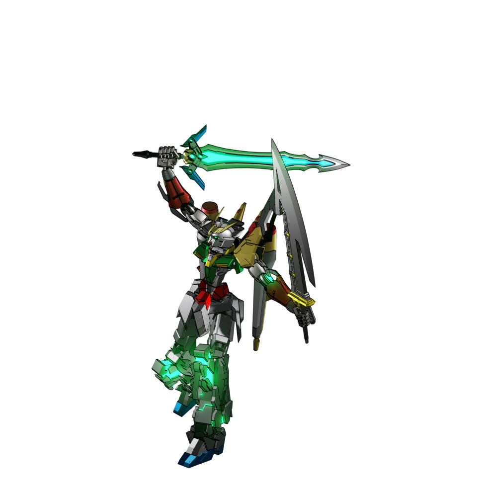 Mecha attack pose png