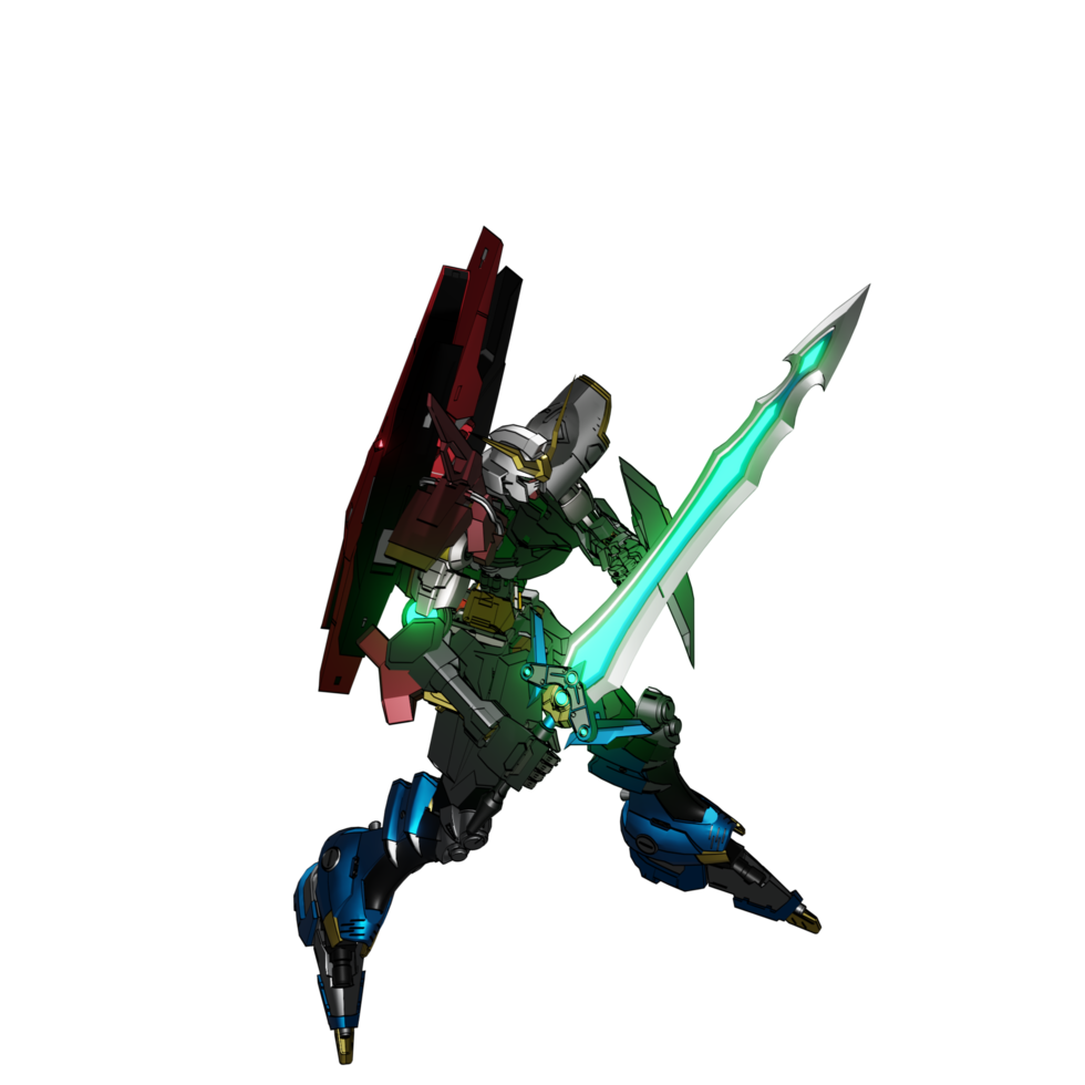 Mecha attack pose png