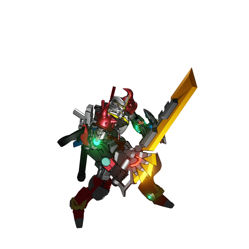 Mecha attack pose png