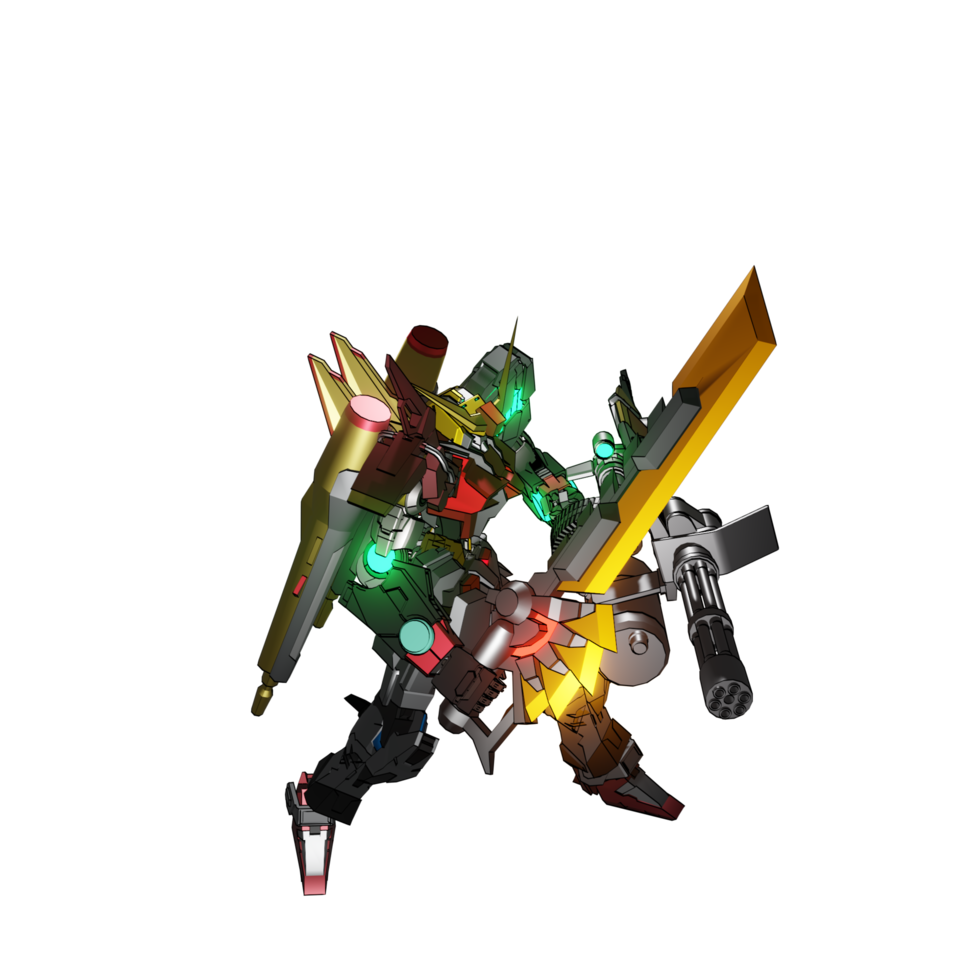 mecha redo till ge sig på png