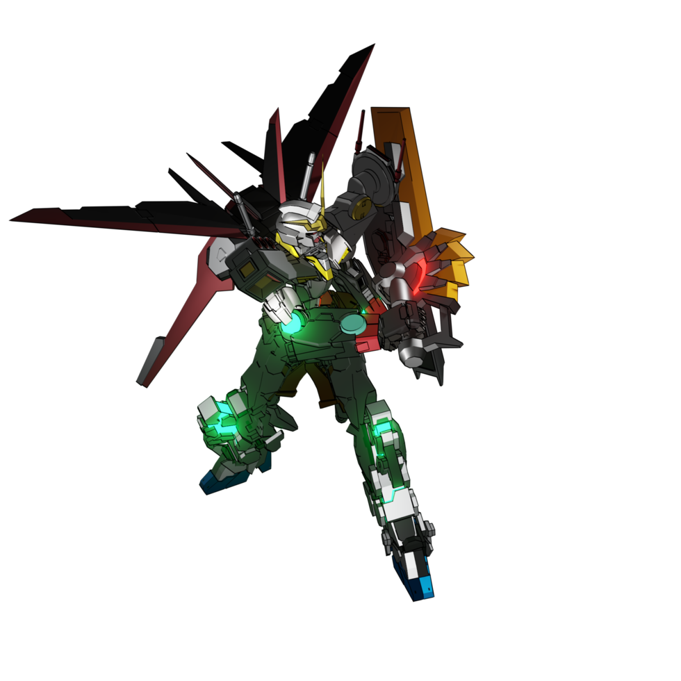 Mecha attack pose png