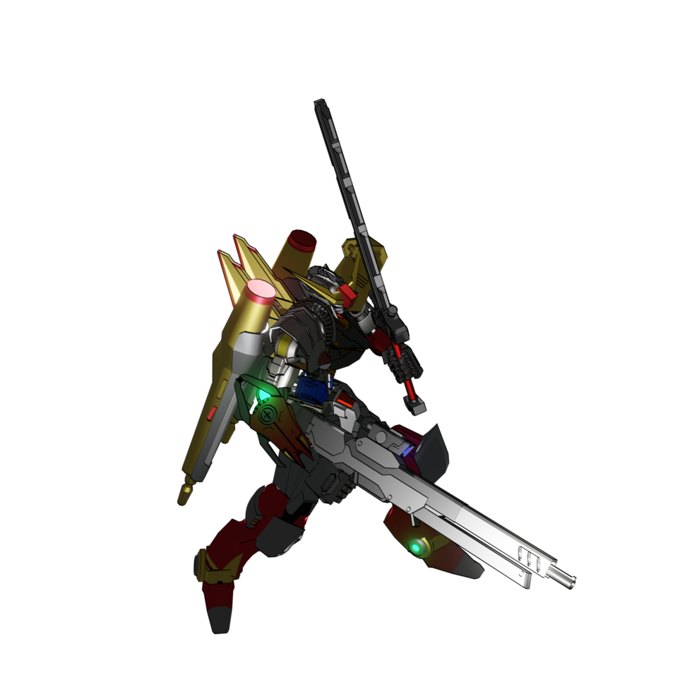 Mecha attack pose png