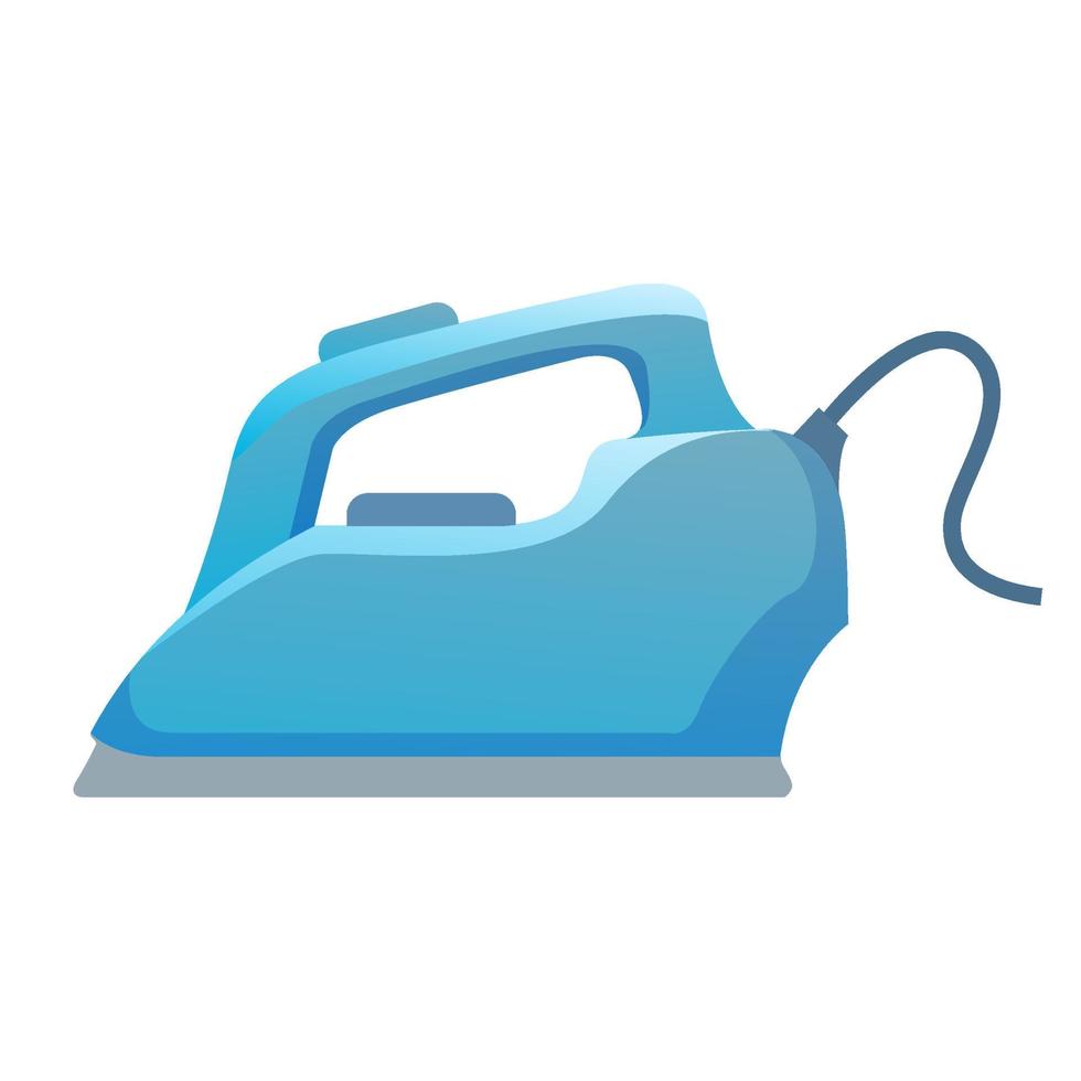 Electric iron .Householding  equipment .Smoothing iron steam. Isolated on a white background.Vector flat illustration.Household tool for ironing linen. vector