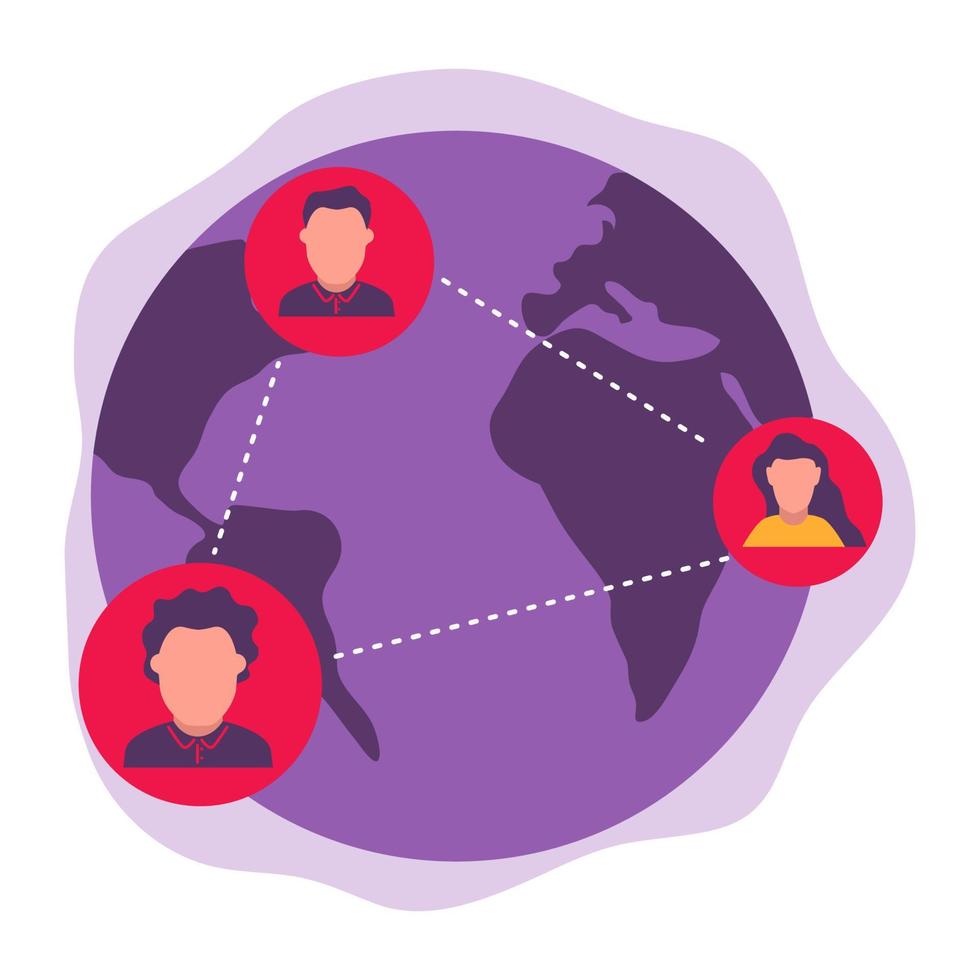 Video conference. Online conference.Remote work.Vector