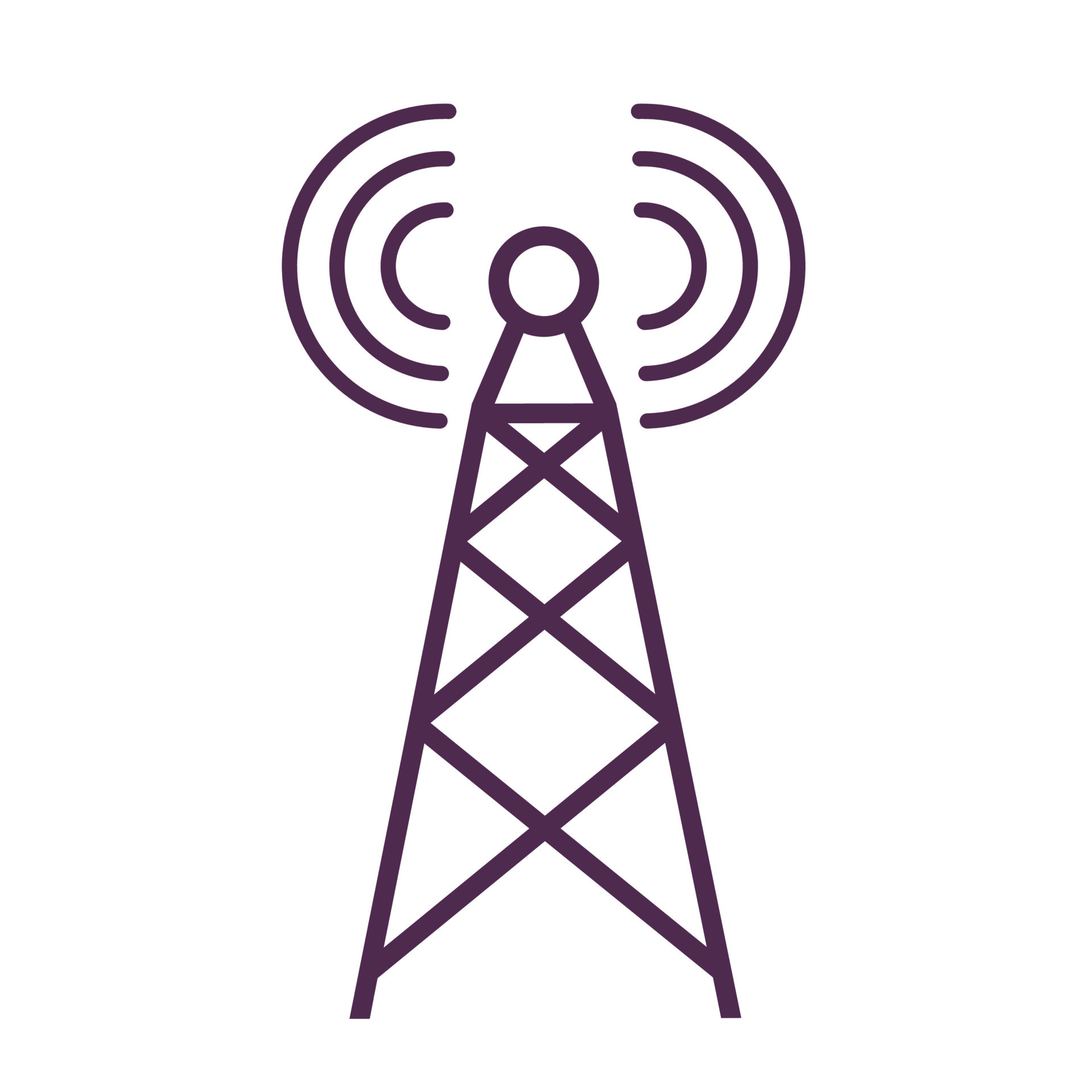 Radio tower icon antenna. Telecommunications signal transmission.  Technological concept. Wireless  on a white   flat  signal. 12523073 Vector Art at  Vecteezy