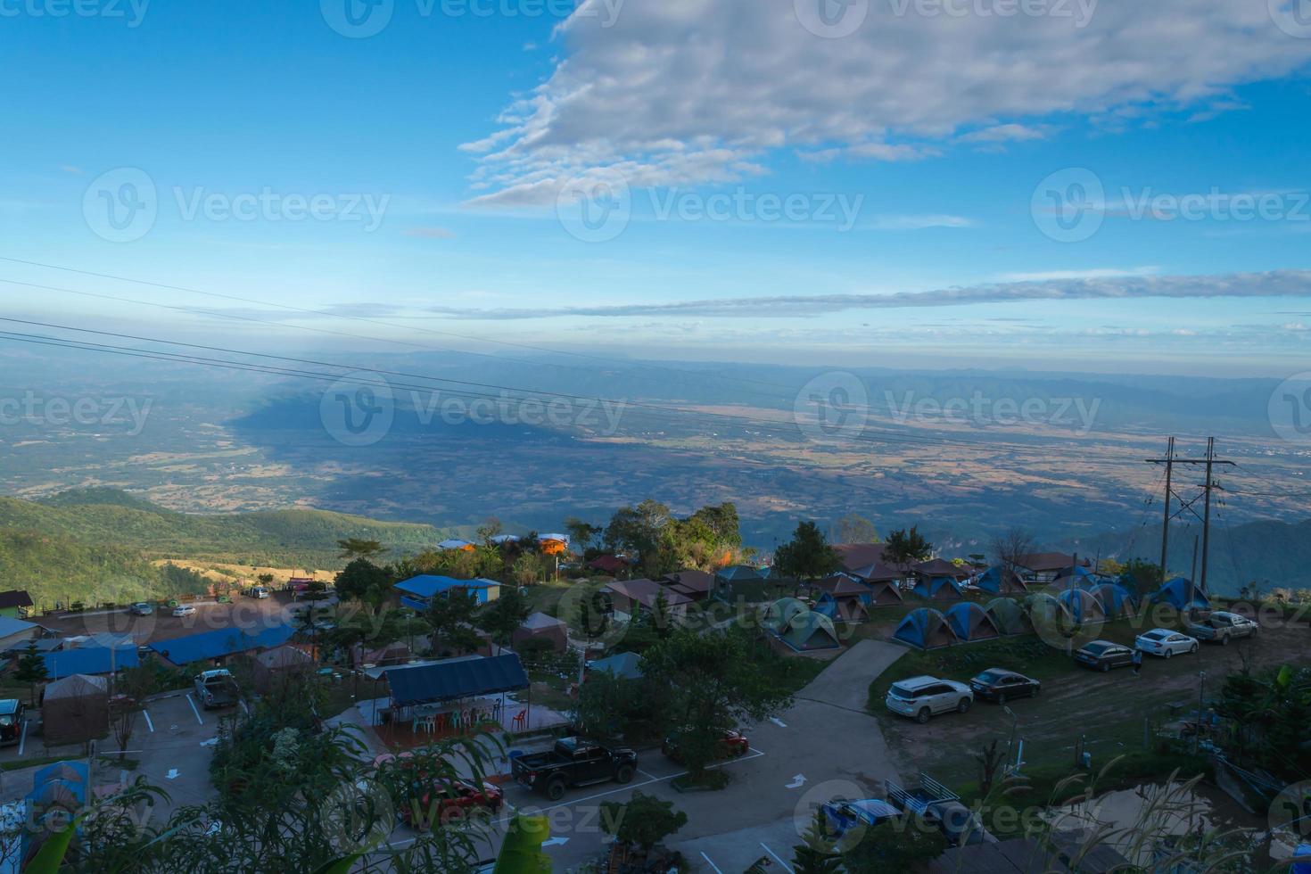 Nature landscape mountain forest, Morning spring countryside in Phu tub berk, Thailand photo