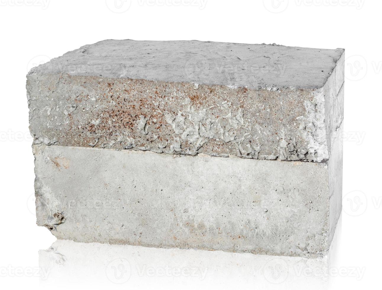 cement block isolated on white background. Clipping path photo