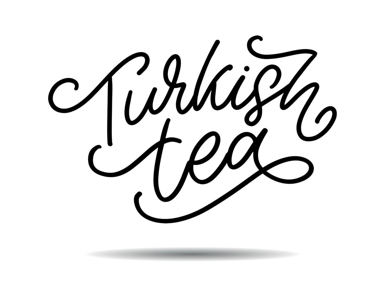 Turkish traditions of tea ceremony. Tea time. Decorative elements for your design. Vector Illustration with oriental cup on white background.