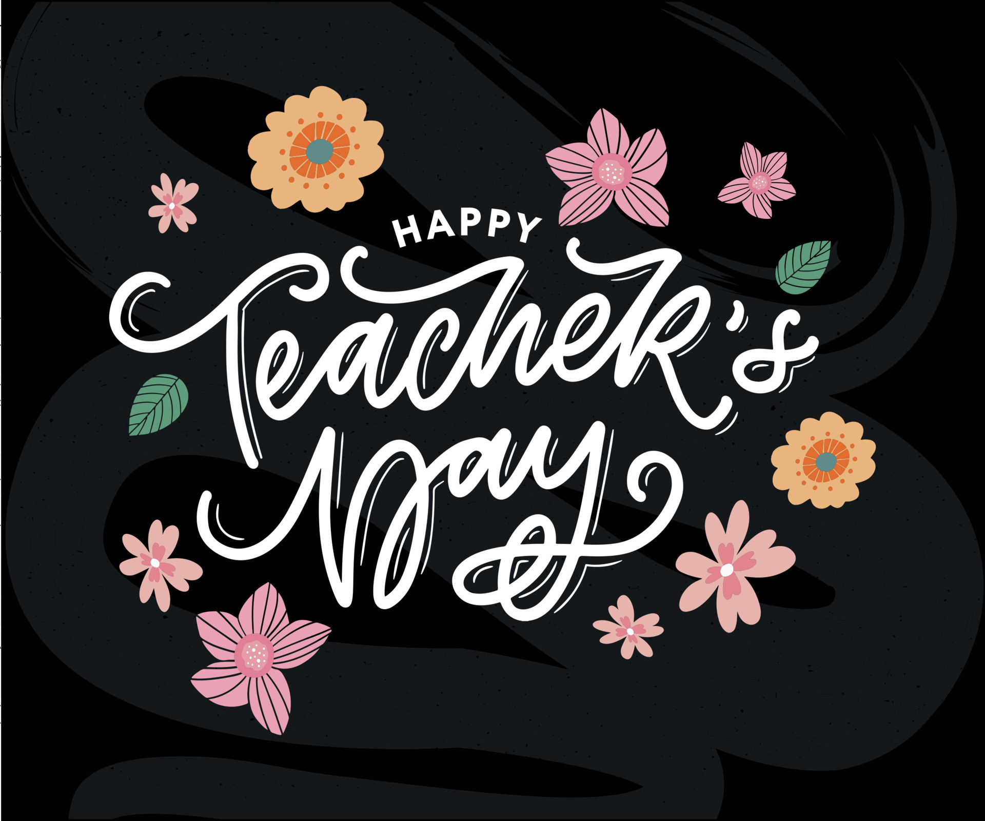 Handlettering Feliz Día Del Maestro Ilustración Vectorial Gran Tarjeta Handlettering Feliz Día Del Maestro Ilustración Vectorial Gran Tarjeta