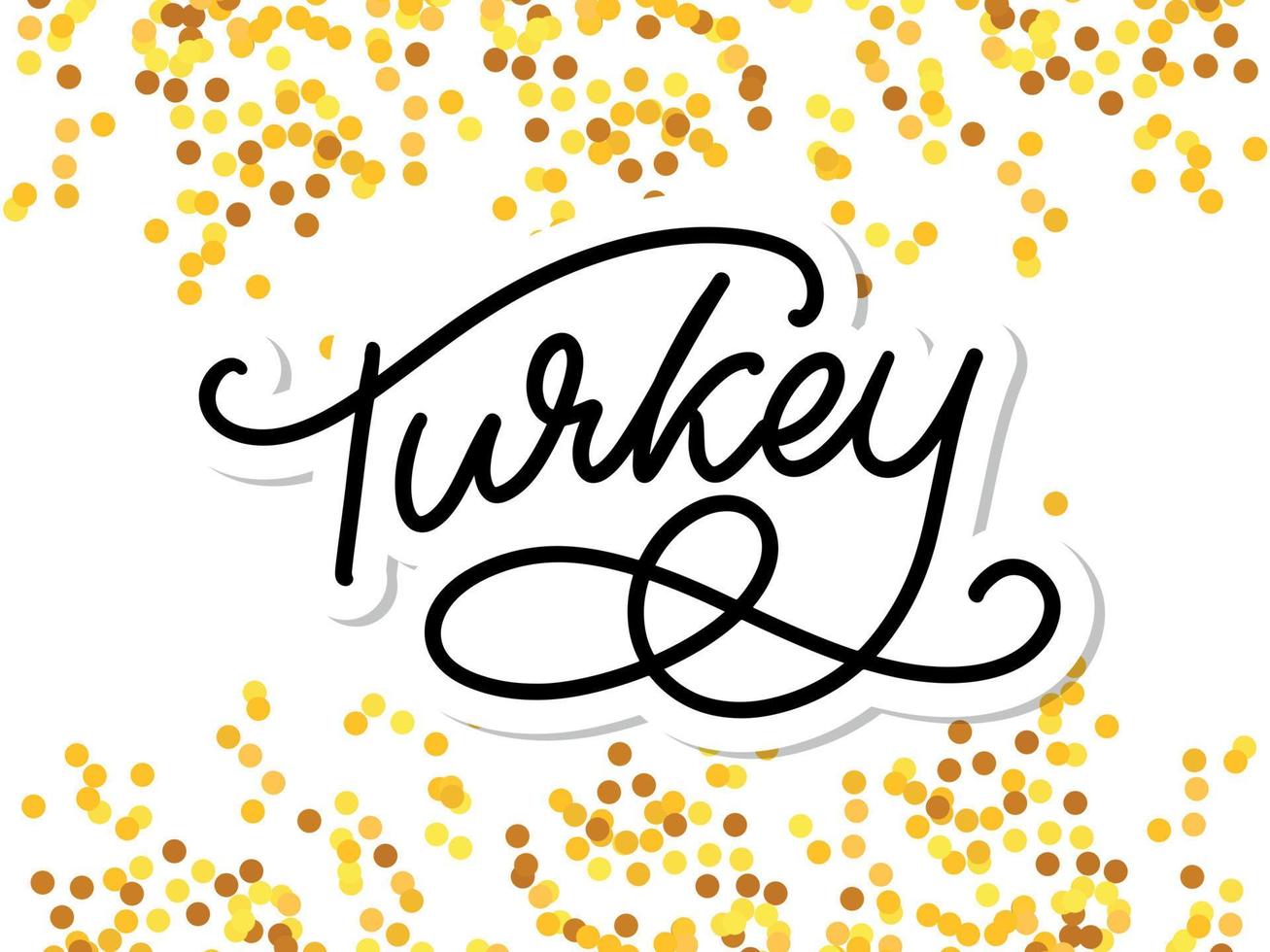 Turkey Lettering. Handwritten name of the country. Vector design template.