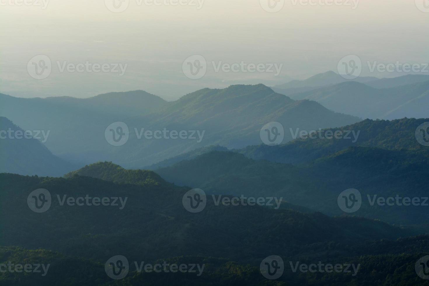 Nature landscape mountain forest, Morning spring countryside in Phu tub berk, Thailand photo