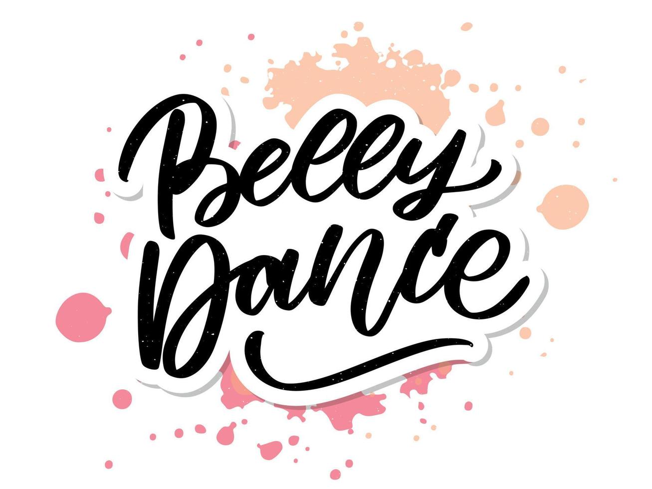 Letter belly dance lettering composition for your logo vector