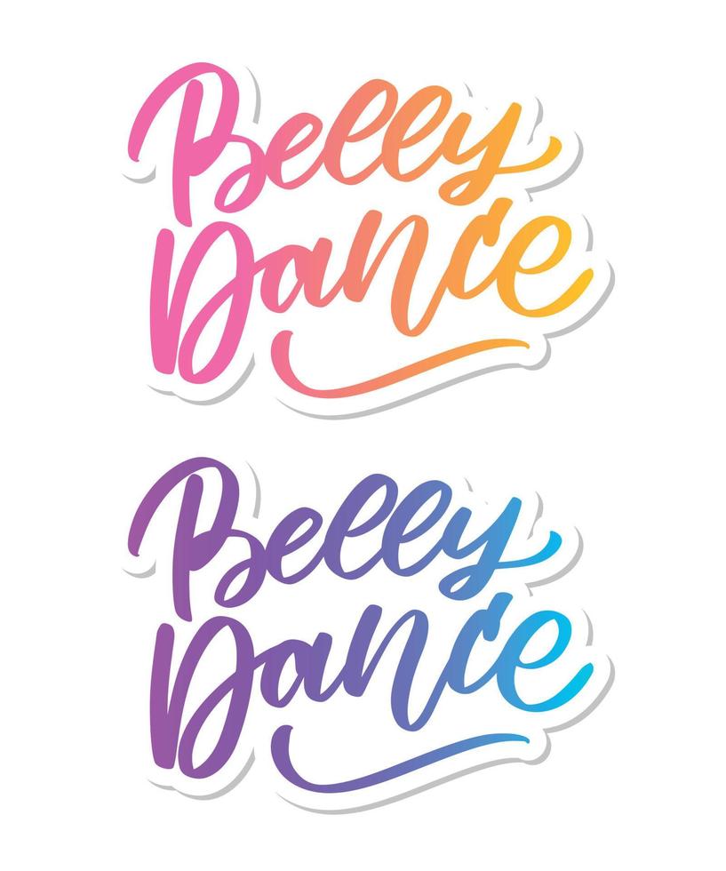 Letter belly dance lettering composition for your logo vector