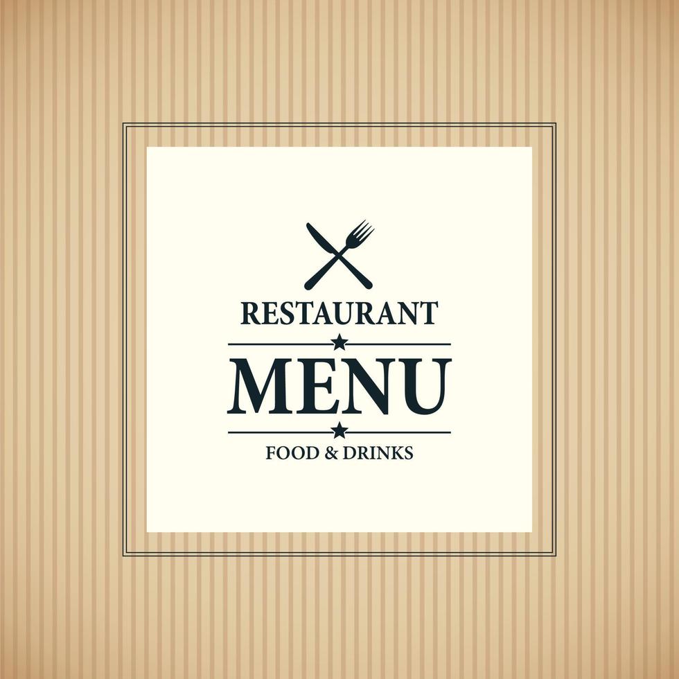 menú de restaurante en un estilo de diseño de concepto retro vector