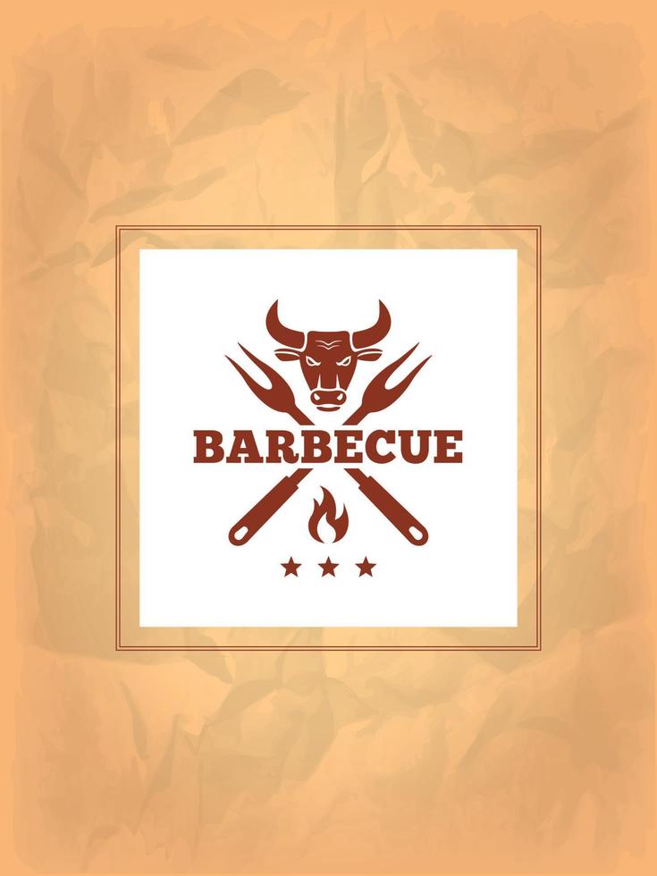 estilo de diseño de concepto retro de menú de barbacoa vector