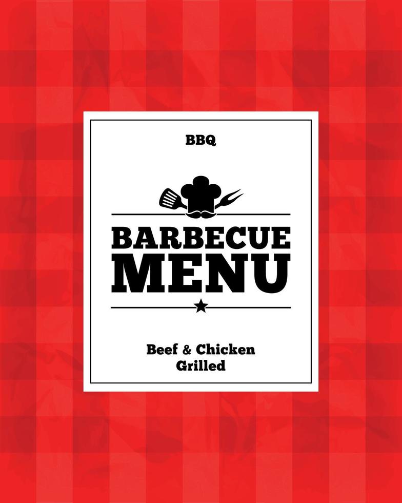 Barbecue menu. Beef and chicken grilled vector