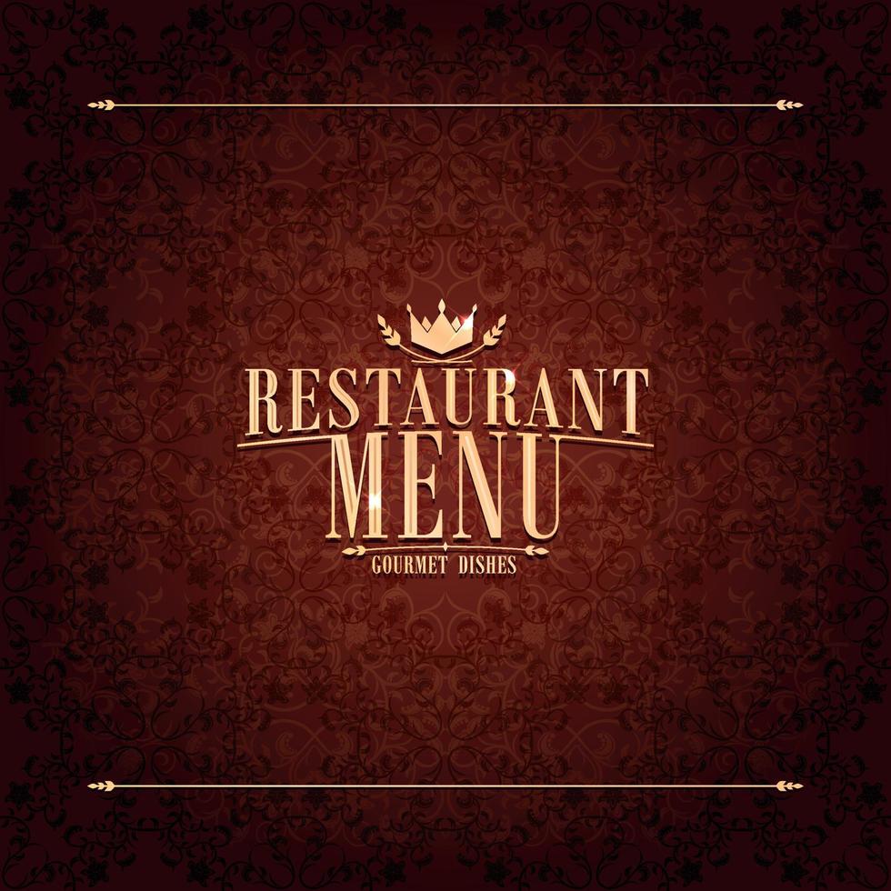 Restaurant Menu design ,vintage brown card vector