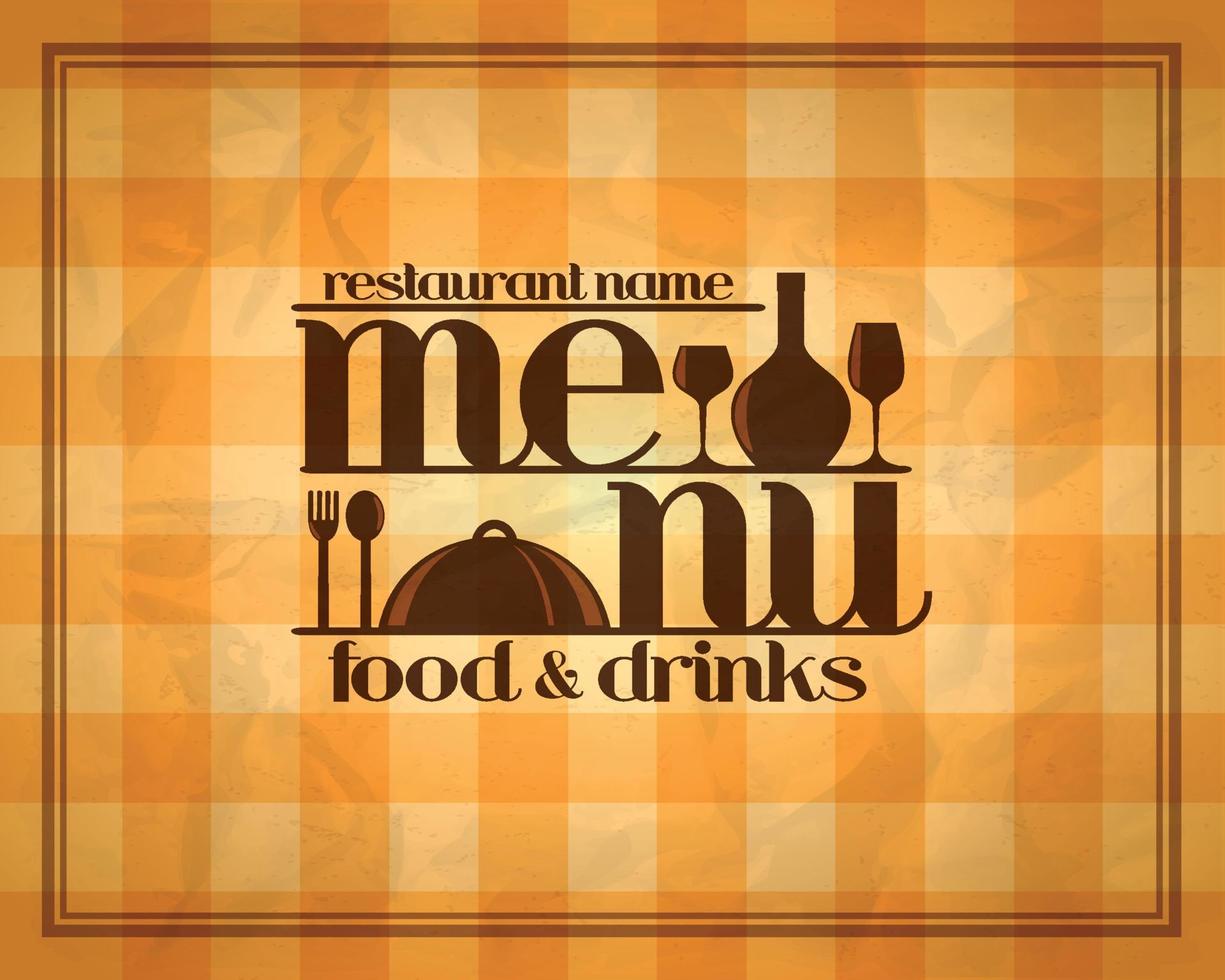 Food and drinks retro restaurant menu design style vector