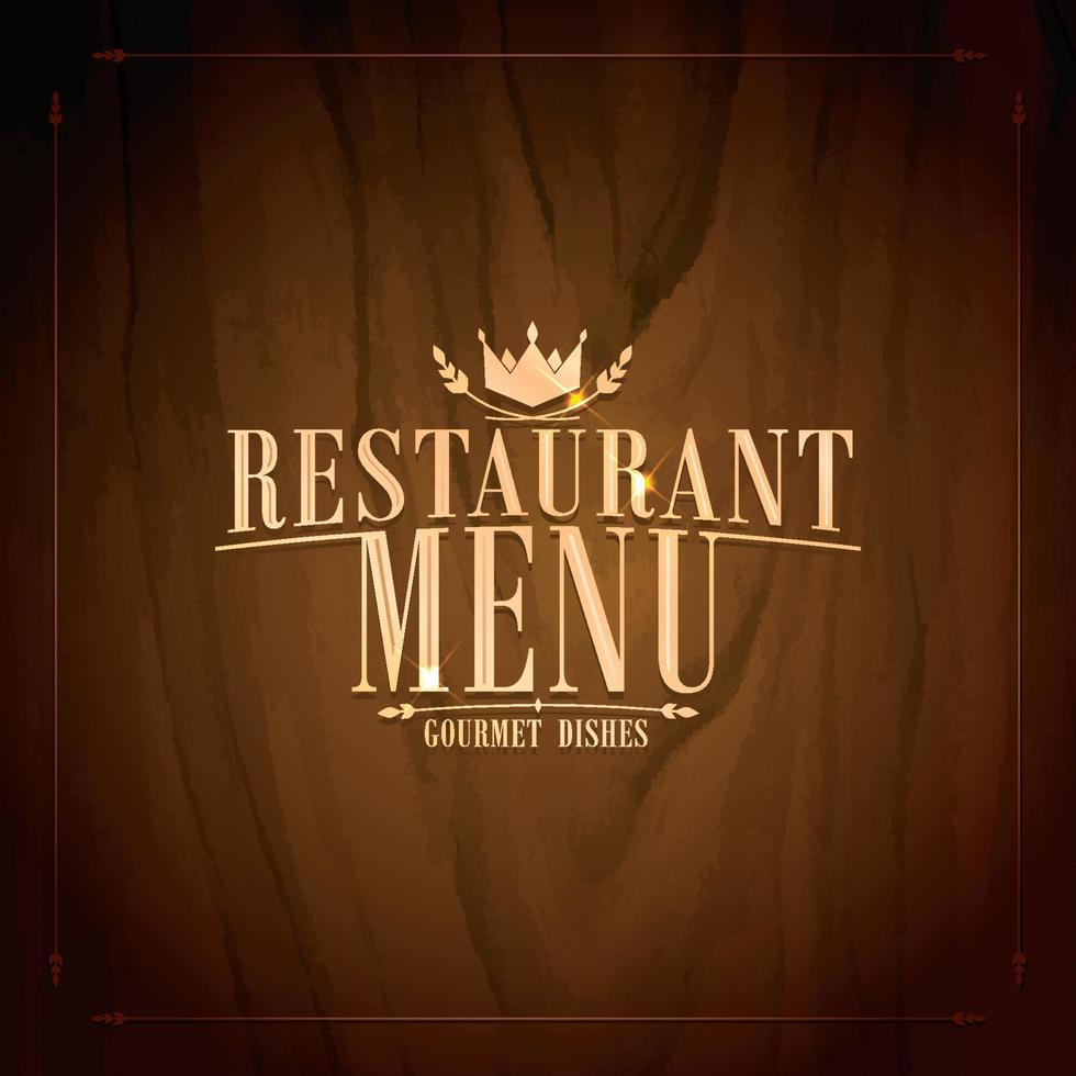 menú del restaurante, fondo de árbol vector