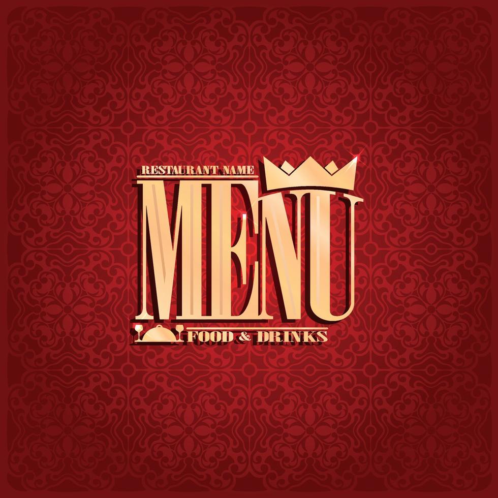 Food and drink Restaurant , red vintage menu vector