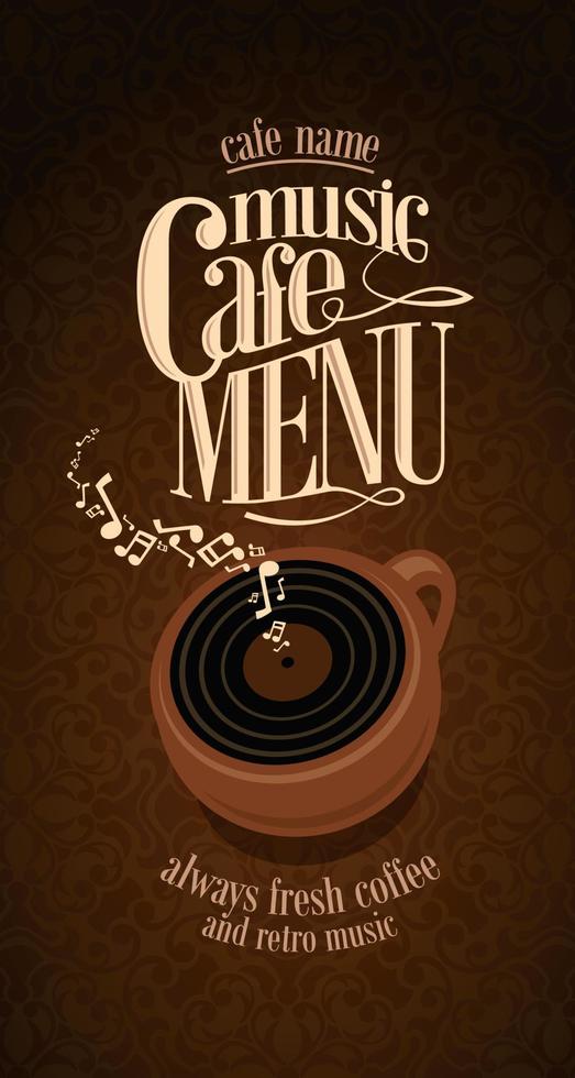 tarjeta de diseño de menú de cafetería vintage vector