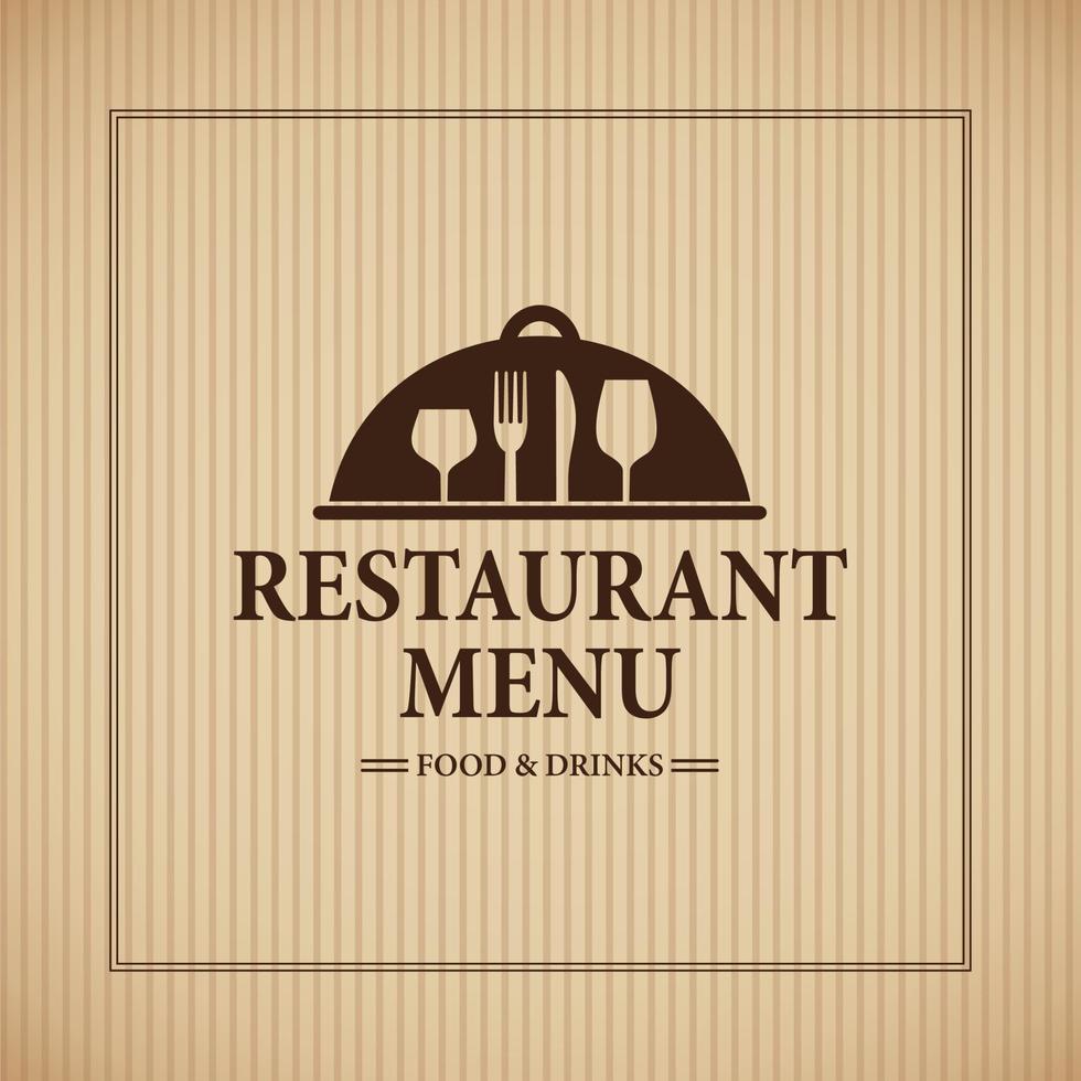 comida y bebidas del menú del restaurante en un diseño de estilo retro vector